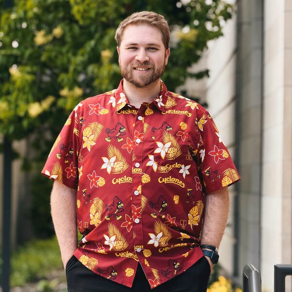 Authentic Brand Walking Cy Cardinal Hawaiian Shirt